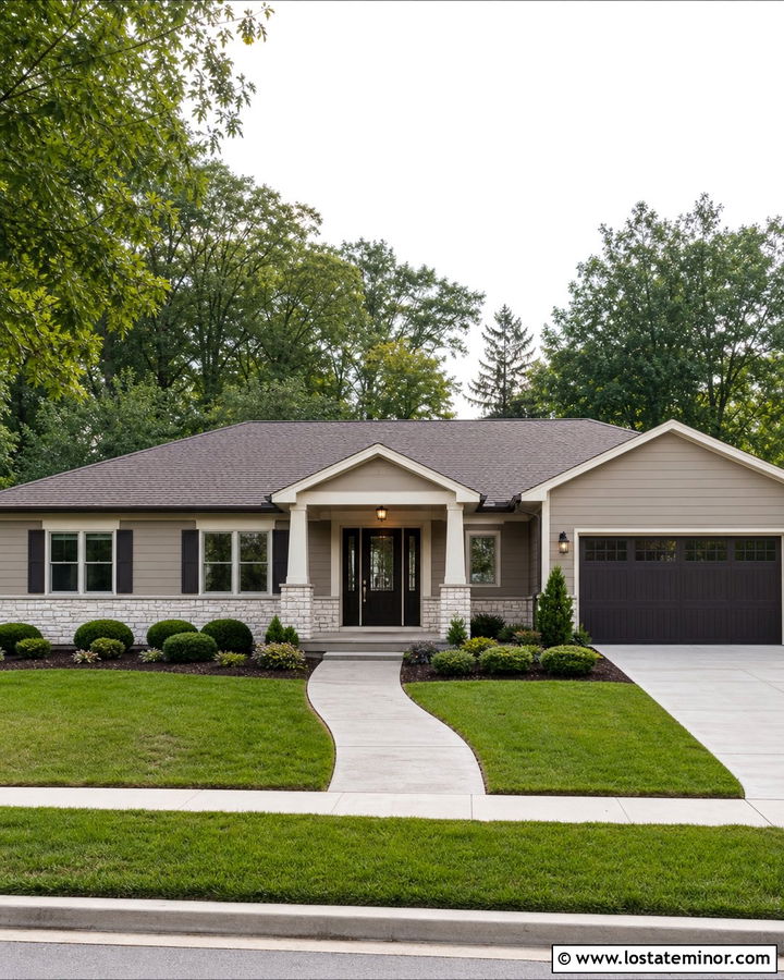Taupe House With Painted Stone Wainscoting - 30 Taupe House Design With Wainscoting Ideas