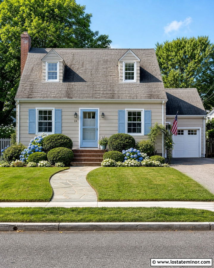 Taupe House With Pale Blue Screen Door - 30 Taupe House Design With Screen Door Ideas