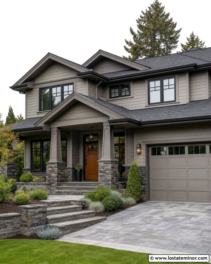 Taupe House With Slate Wainscoting - 30 Taupe House Design With Wainscoting Ideas
