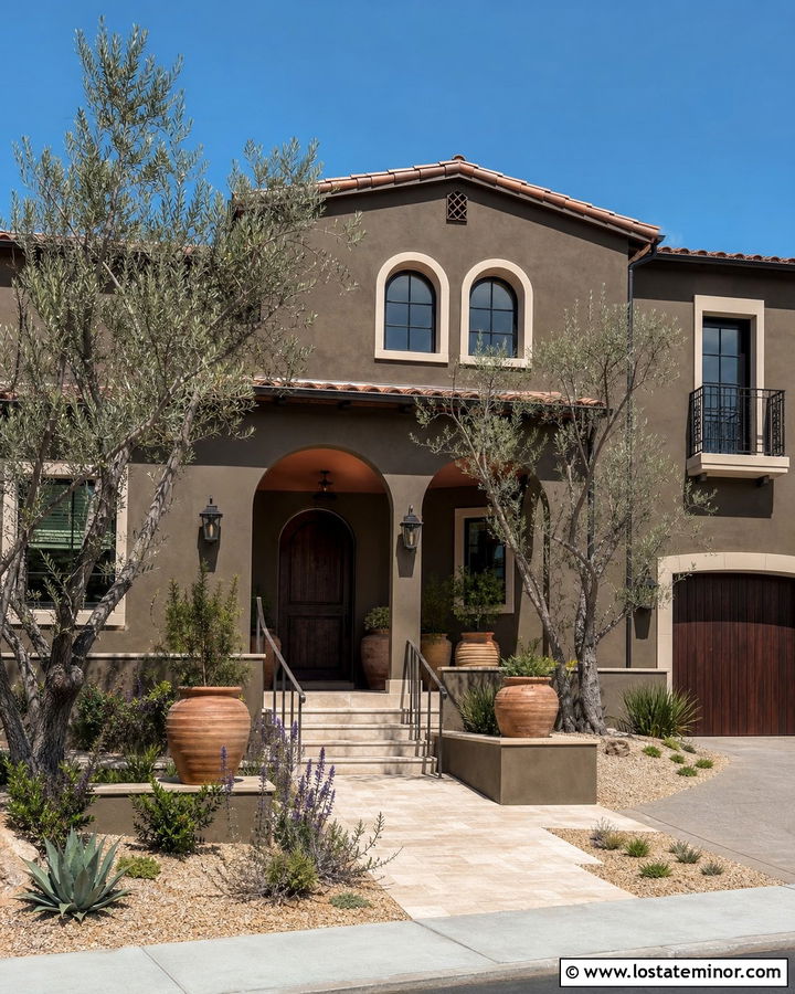 Taupe House With Terracotta Porch Ceiling - 30 Taupe House Design With Porch Ceiling Ideas