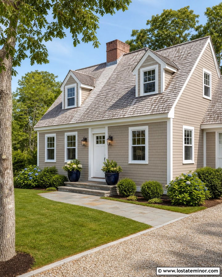 Taupe House With White Front Door - 30 Taupe House Design With Front Door Ideas
