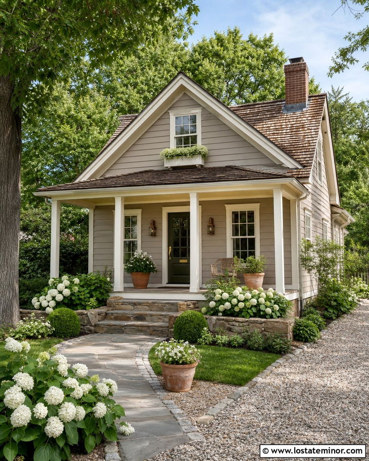 Taupe House With Yellow Porch Ceiling - 30 Taupe House Design With Porch Ceiling Ideas