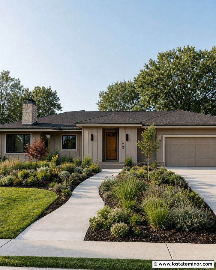 Taupe Ranch With Low Pitch Roof - 30 Taupe House Design With Roof Ideas