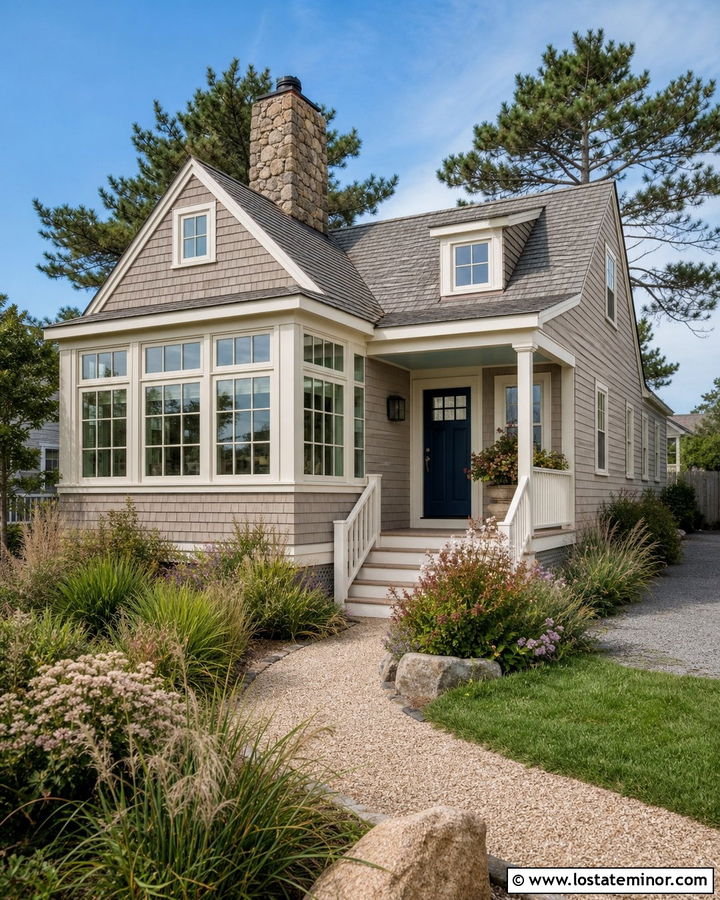 Taupe Shingle House With Sunroom - 30 Taupe House Design With Sunroom Ideas