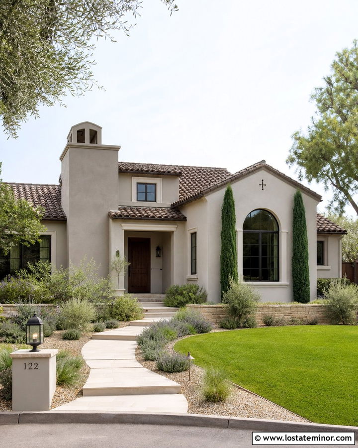 Warm Dove Grey House With Greige Chimney - 30 Dove Grey House Design With Chimney Ideas