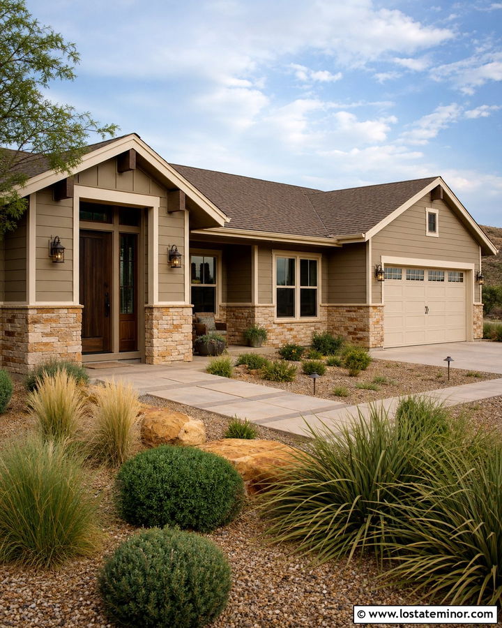 Warm Taupe House With Sandstone Wainscoting - 30 Taupe House Design With Wainscoting Ideas