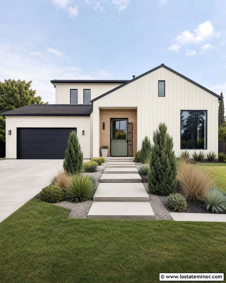 Warm White Contemporary House With Eucalyptus Dutch Door - 30 Warm White House Design With Dutch Door Ideas