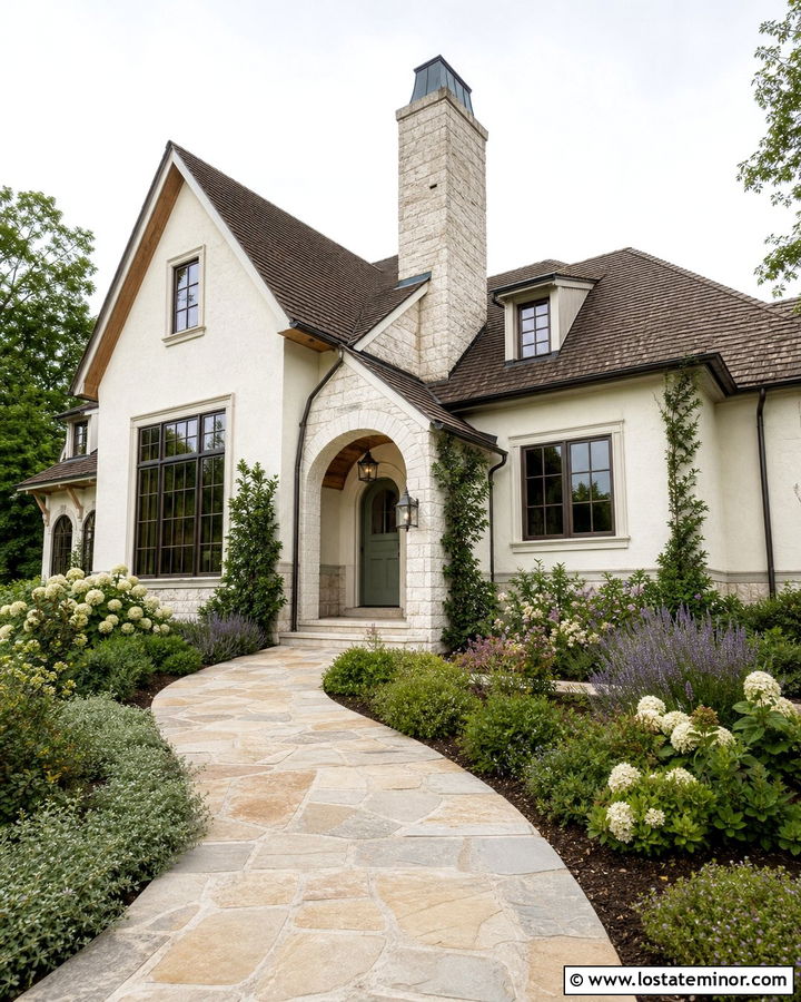 Warm White Cottage With Limestone Wainscoting - 30 Warm White House Design With Wainscoting Ideas
