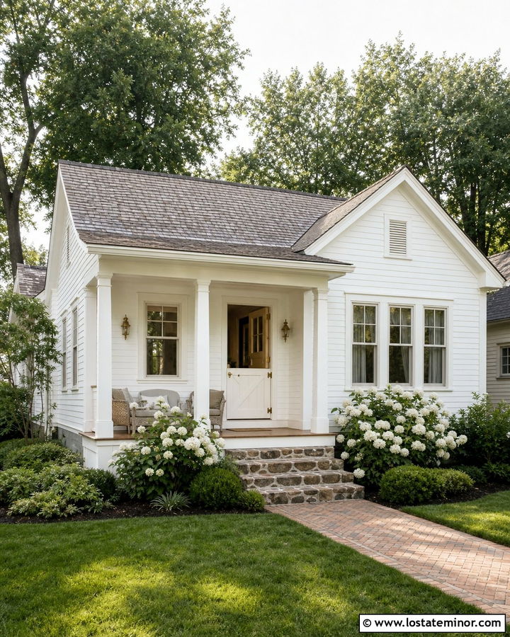 Warm White Cottage With Matching Dutch Door - 30 Warm White House Design With Dutch Door Ideas