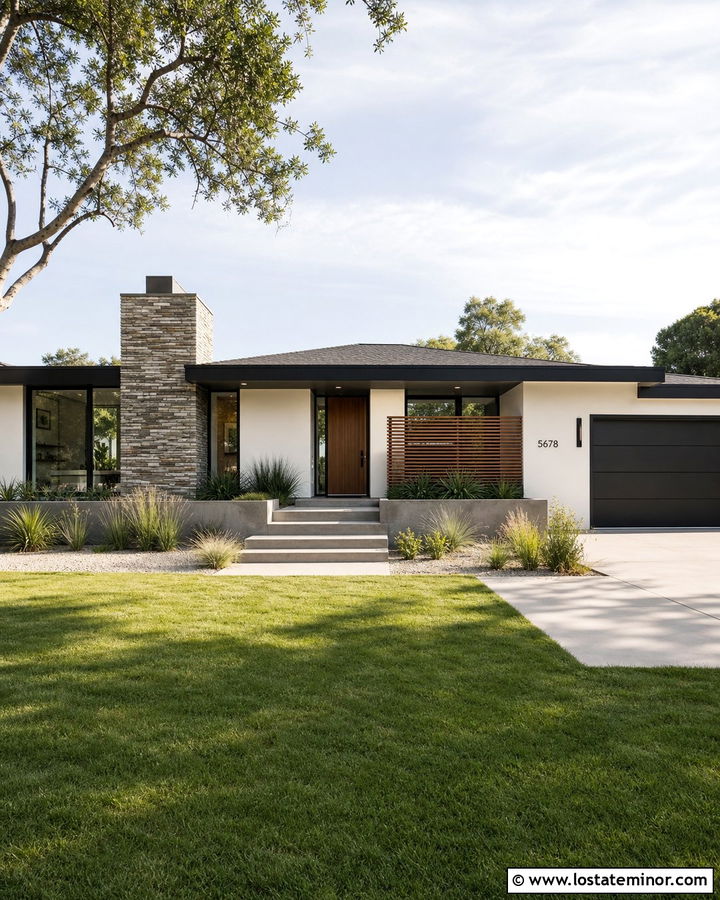 Warm White House With Black Grid Free Windows - 30 Warm White House Design With Window Frames Ideas