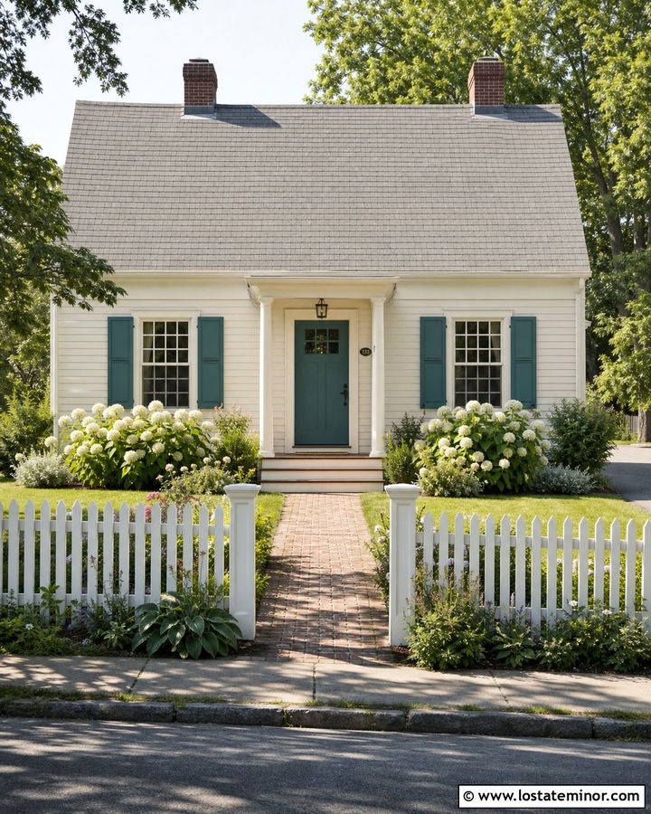 Warm White House With Cream Window Frames - 30 Warm White House Design With Window Frames Ideas