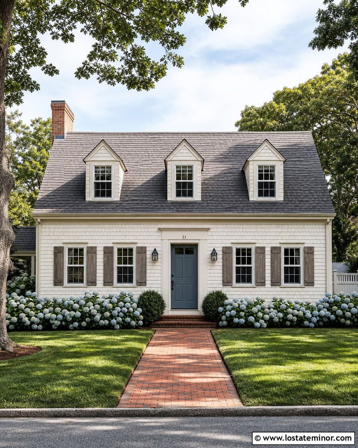 Warm White House With Matching White Trim - 30 Warm White House Design With Trim Ideas