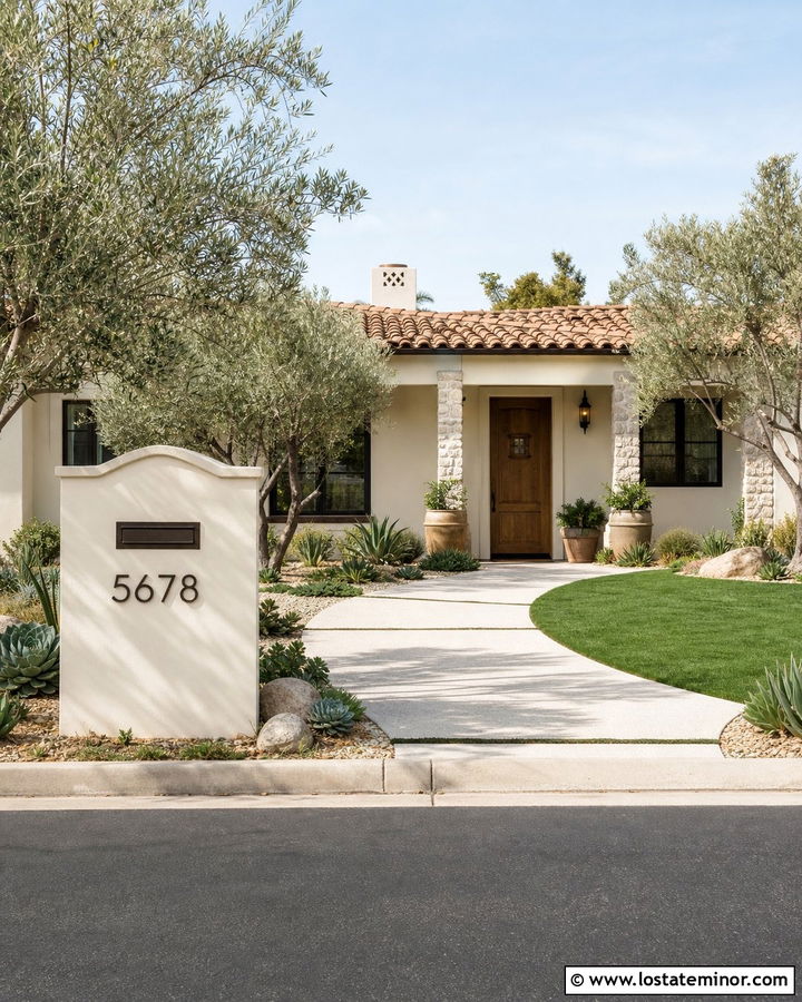 Warm White House With Numbers On A Mailbox Wall - 30 Warm White House Design With House Numbers Ideas