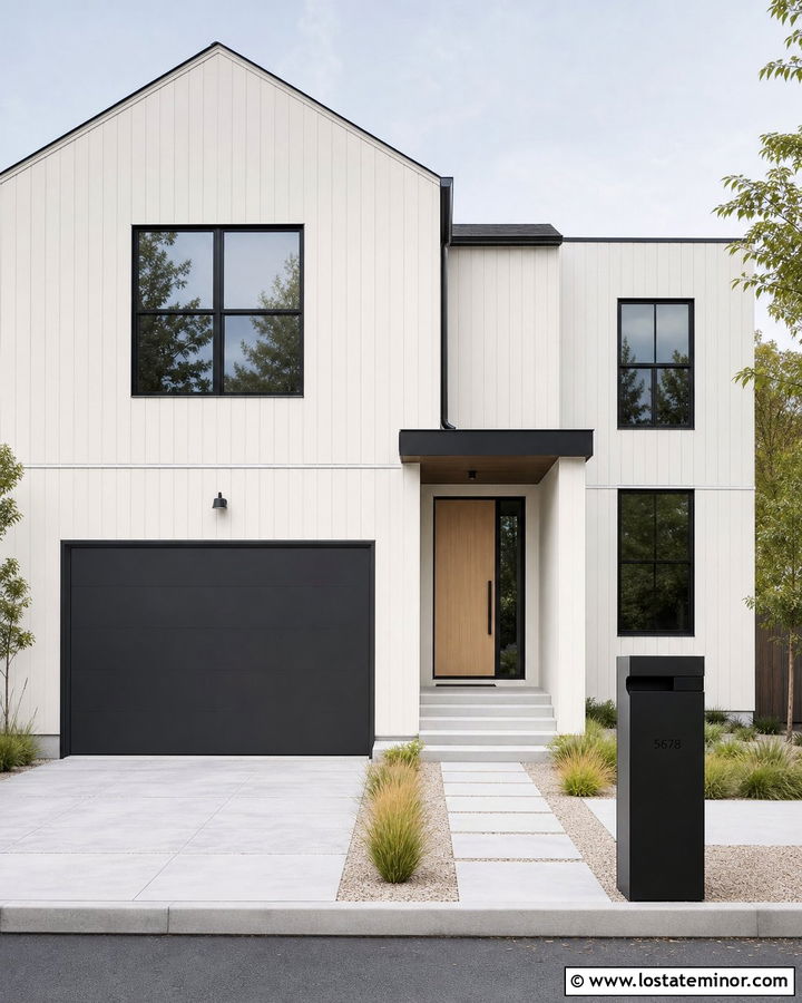 Warm White House With Parcel Mailbox - 30 Warm White House Design With Mailbox Ideas