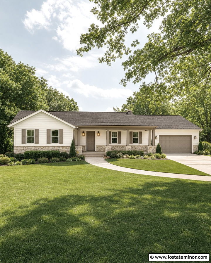 Warm White House With Taupe Accents - 30 Warm White House Design With Accents Ideas