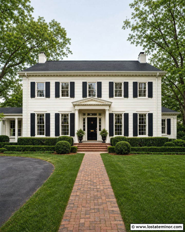 Warm White House With Traditional Accents - 30 Warm White House Design With Accents Ideas