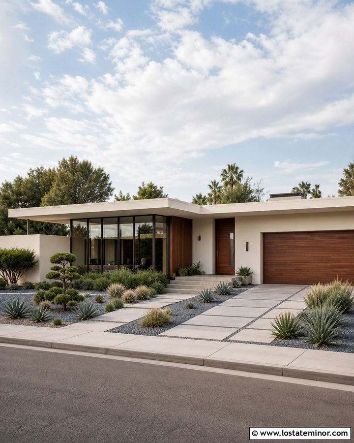 Warm White Midcentury House With Glass Sunroom - 30 Warm White House Design With Sunroom Ideas