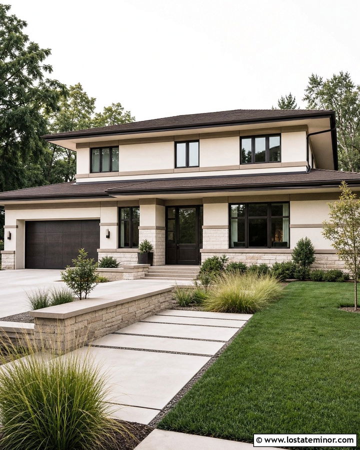 Warm White Prairie House With Bronze Dutch Door - 30 Warm White House Design With Dutch Door Ideas