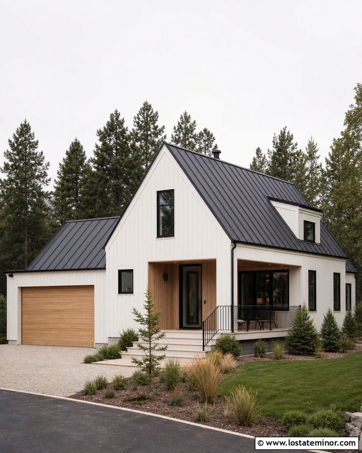 Warm White Scandinavian House With Pale Deck - 30 Warm White House Design With Deck Ideas