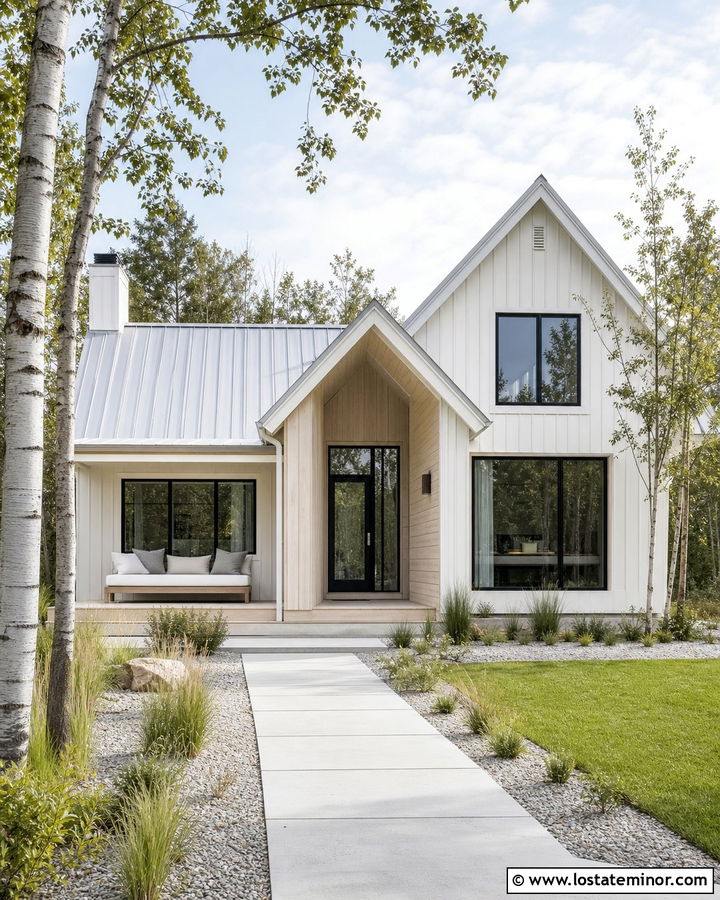 Warm White Scandinavian House With Simple Daybed - 30 Warm White House Design With Daybed Ideas