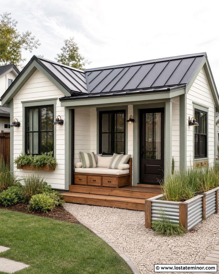 Warm White Tiny House With Storage Daybed - 30 Warm White House Design With Daybed Ideas