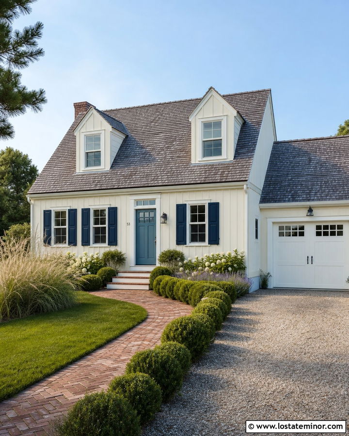 White Board and Batten Cape Cod House - 30 White House Design With Board and Batten Ideas