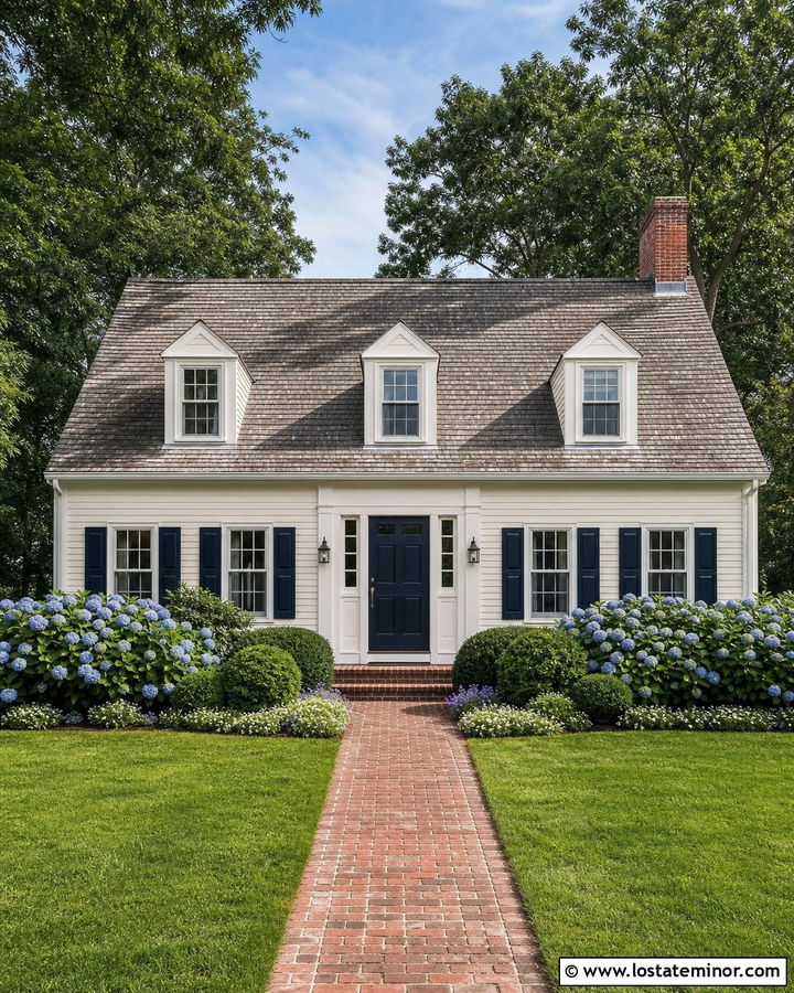 White Cape Cod House With Dormer Roof - 30 White House Design With Roof Ideas