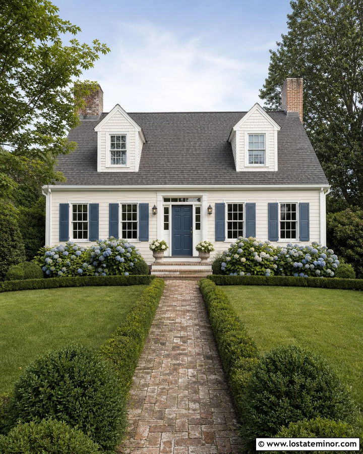 White Cape Cod House With Gray Shingles - 30 White House Design With Shingles Ideas