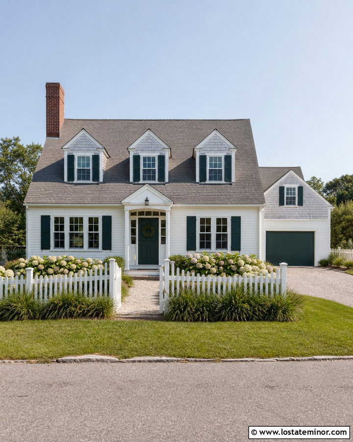White Cape Cod With Weathered Cedar Shakes - 30 White House Design With Cedar Shake Ideas