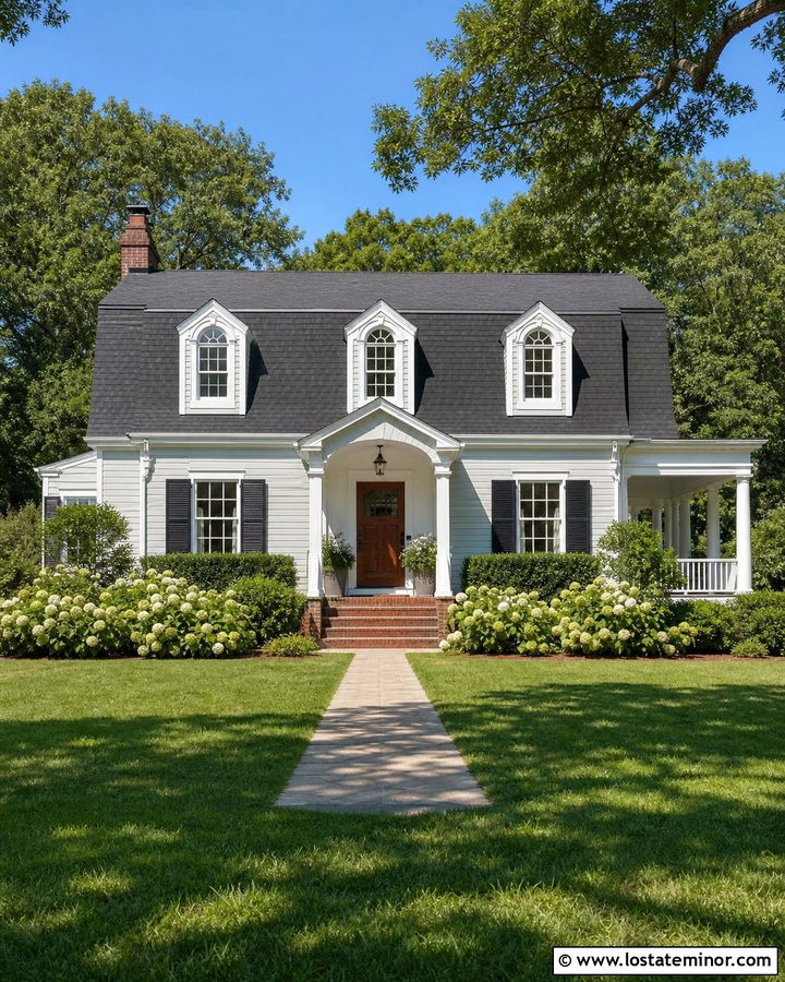 White Gambrel House With Dormers - 30 White House Design With Dormers Ideas
