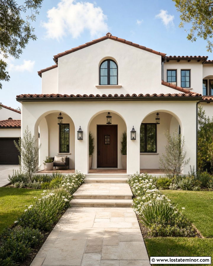 White House With Arched Porch Columns - 30 White House Design With Porch Columns Ideas