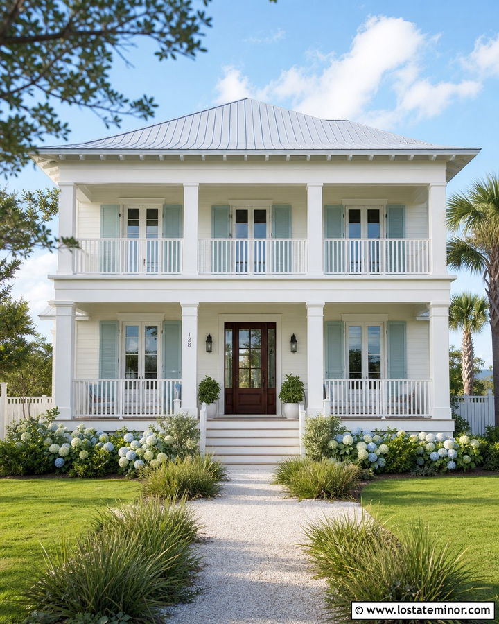 White House With Balcony Railings - 30 White House Design With Railings Ideas