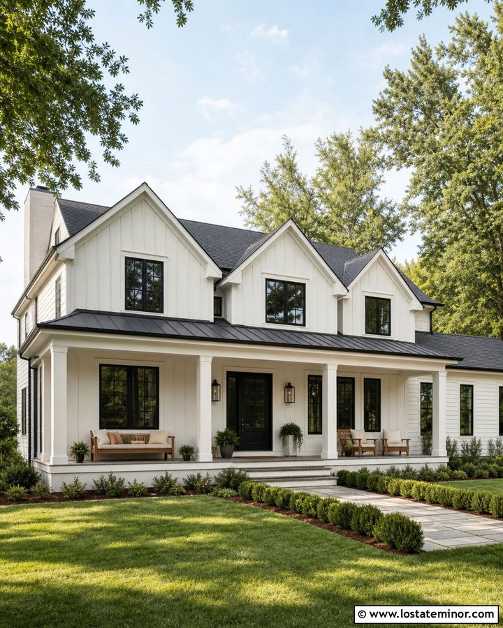 White House With Black Front Door - 30 White House Design With Front Door Ideas