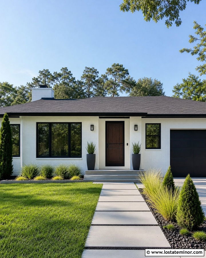 White House With Black Security Screen Door - 30 White House Design With Screen Door Ideas