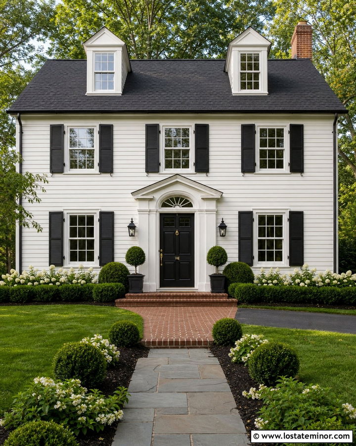 White House With Black Shutters And Dutch Door - 30 White House Design With Dutch Door Ideas