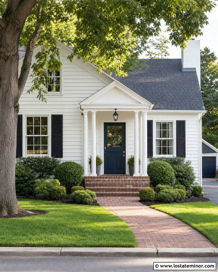 White House With Brick Porch And Dutch Door - 30 White House Design With Dutch Door Ideas