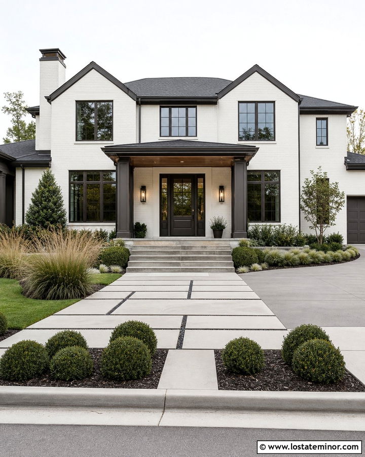 White House With Bronze Front Door - 30 White House Design With Front Door Ideas