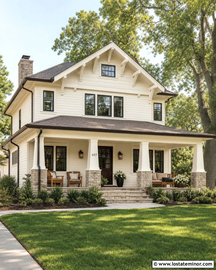 White House With Brown Front Door - 30 White House Design With Front Door Ideas