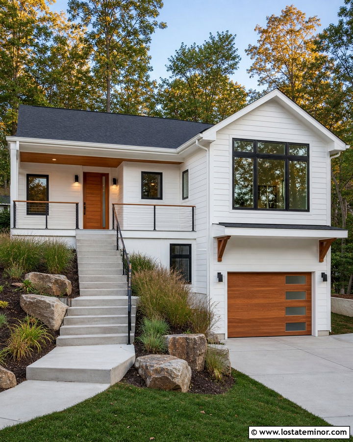 White House With Cable Railings - 30 White House Design With Railings Ideas