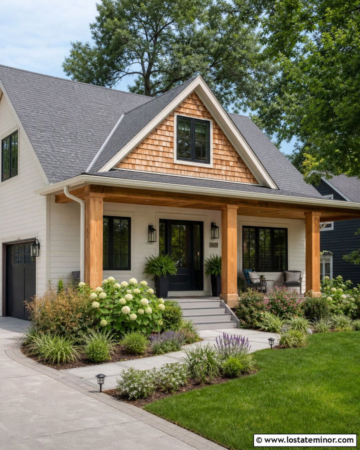 White House With Cedar Shake Porch Columns - 30 White House Design With Cedar Shake Ideas