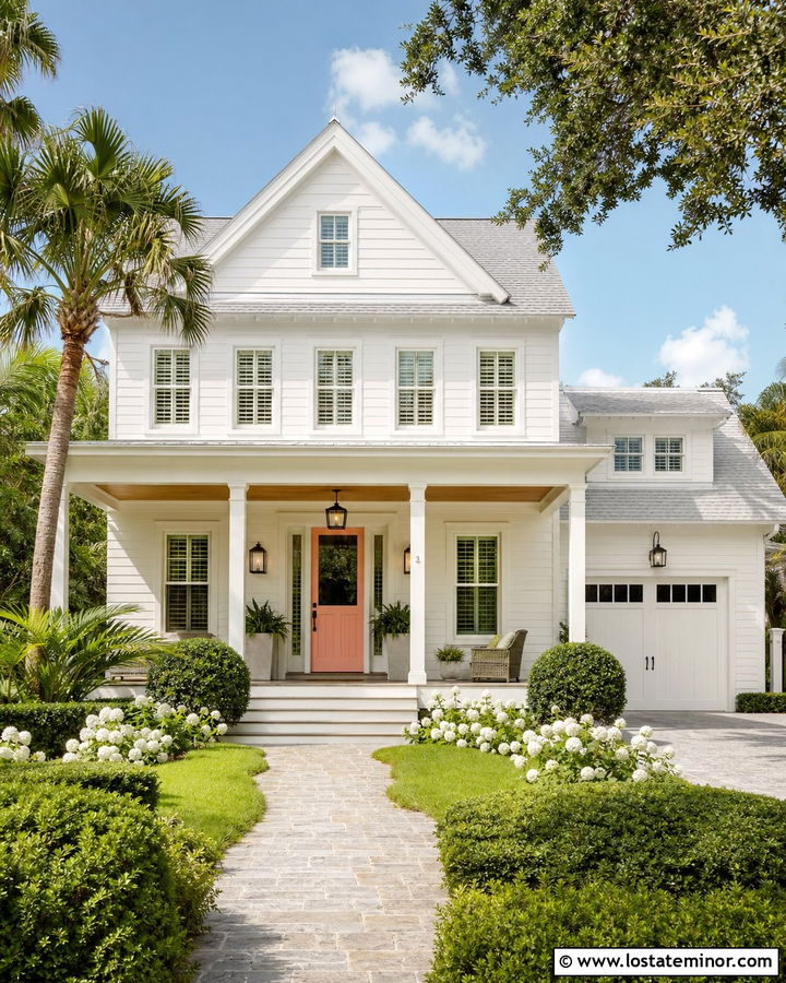 White House With Coral Dutch Door - 30 White House Design With Dutch Door Ideas