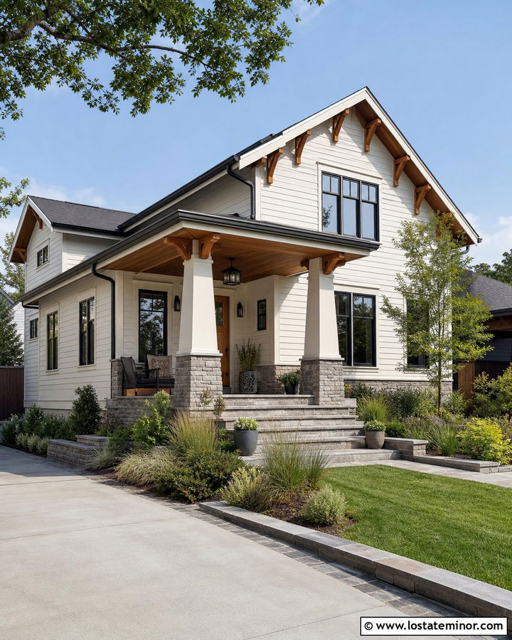 White House With Craftsman Porch Columns - 30 White House Design With Porch Columns Ideas