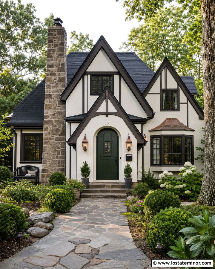 White House With Dark Green Front Door - 30 White House Design With Front Door Ideas