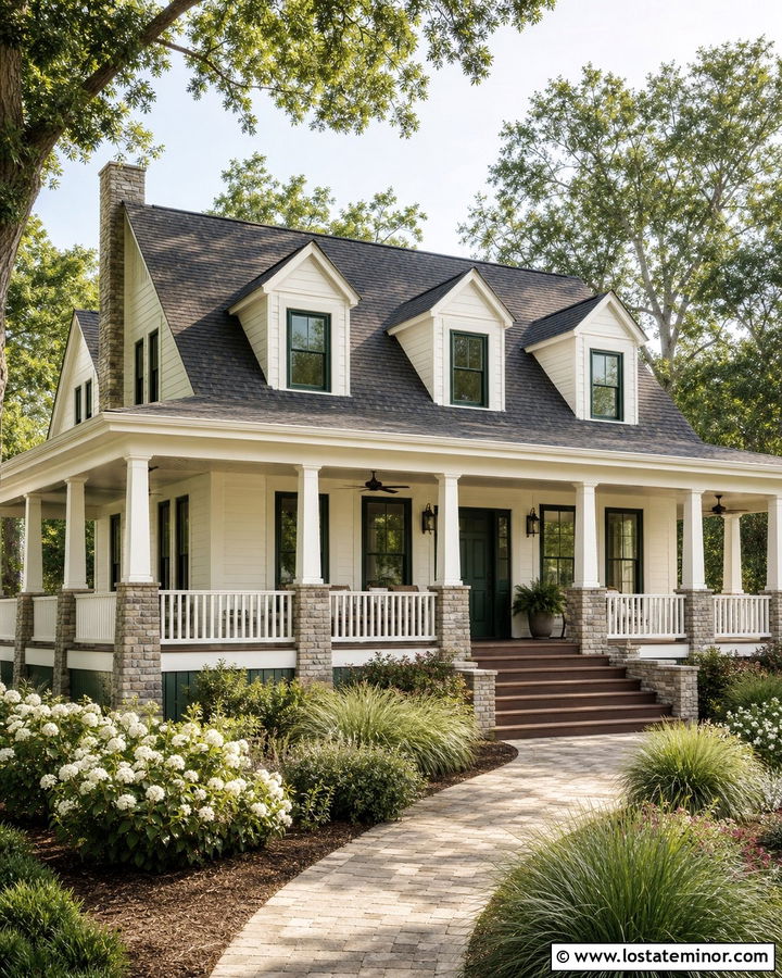 White House With Dormers And Wraparound Porch - 30 White House Design With Dormers Ideas