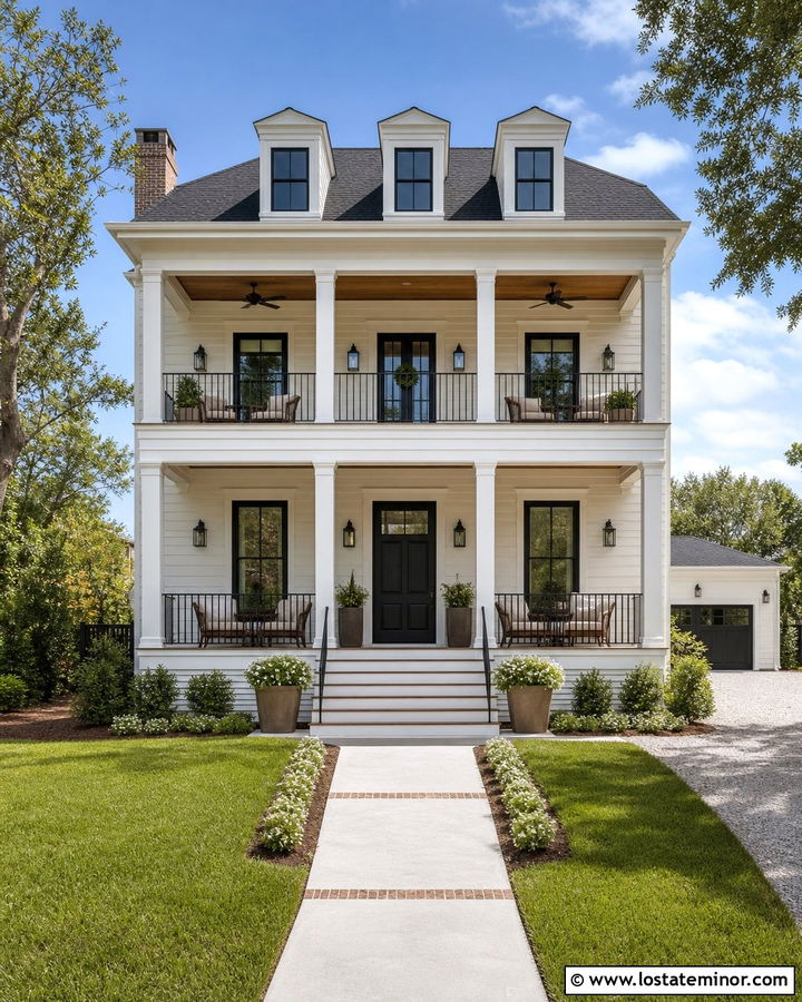 White House With Double Front Porch - 30 White House Design With Front Porch Ideas
