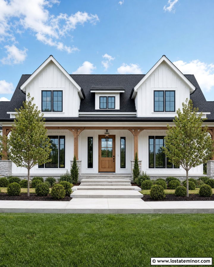 White House With Double Gable Dormers - 30 White House Design With Dormers Ideas