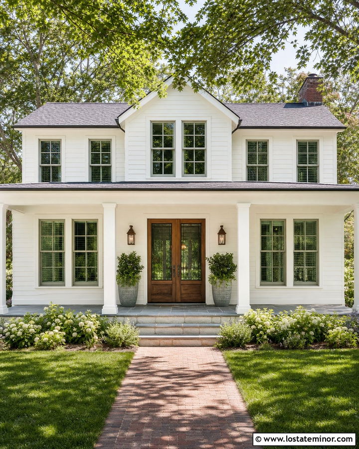 White House With Double Screen Doors - 30 White House Design With Screen Door Ideas