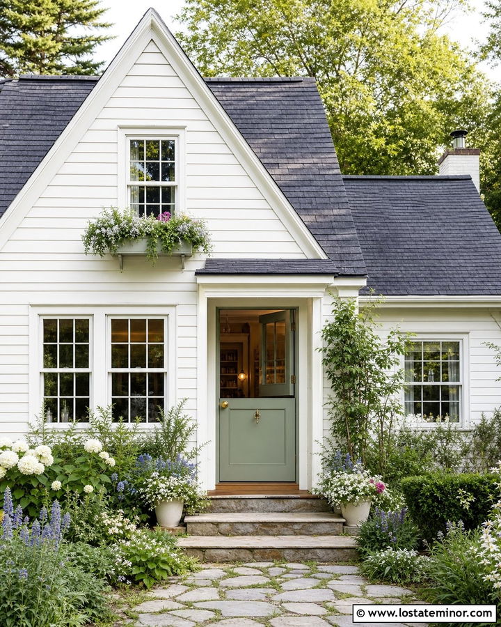 White House With Dutch Entry Door - 30 White House Design With Entry Door Ideas