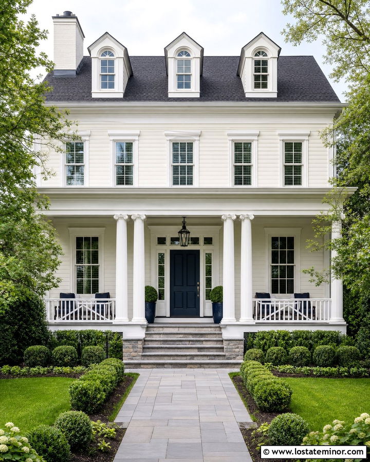 White House With Fluted Porch Columns - 30 White House Design With Porch Columns Ideas