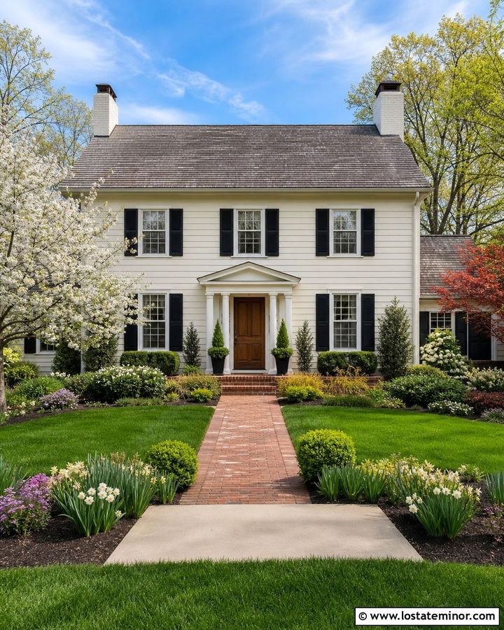 White House With Four Season Landscaping - 30 White House Design With Landscaping Ideas